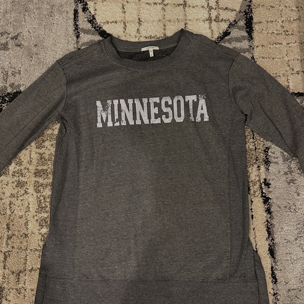 Maurices Charcoal crewneck with Minnesota Print